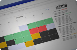 Screenshot of availability calendar Screenshot of availability calendar